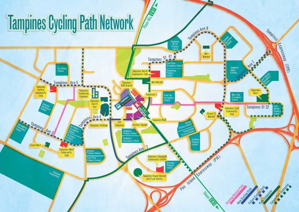 Tampines park connector with cycling
